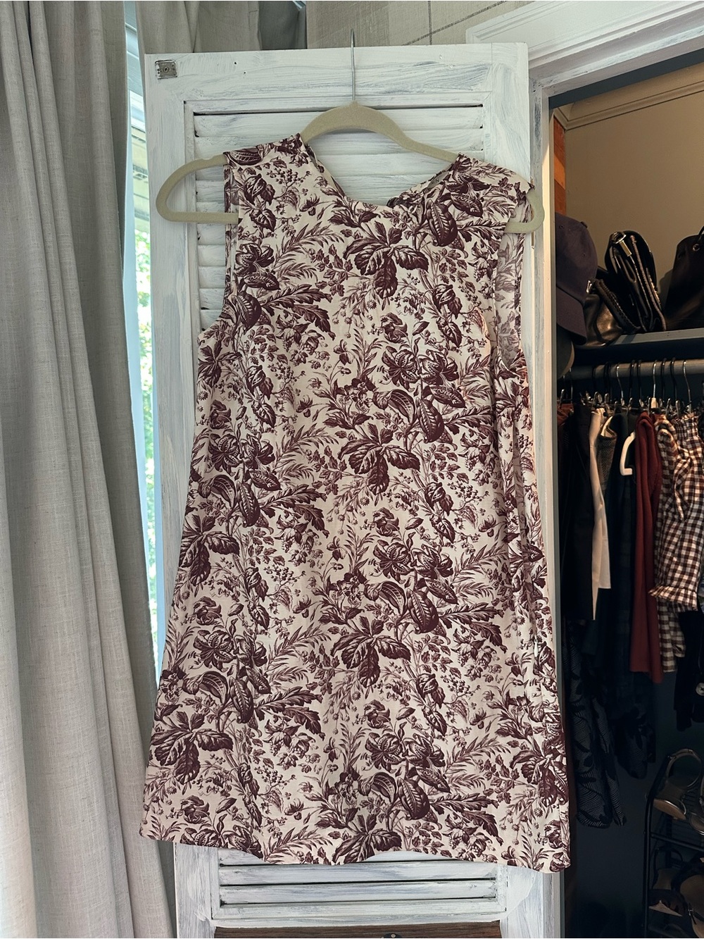 Doen Shift dress Belinda in botanical toile